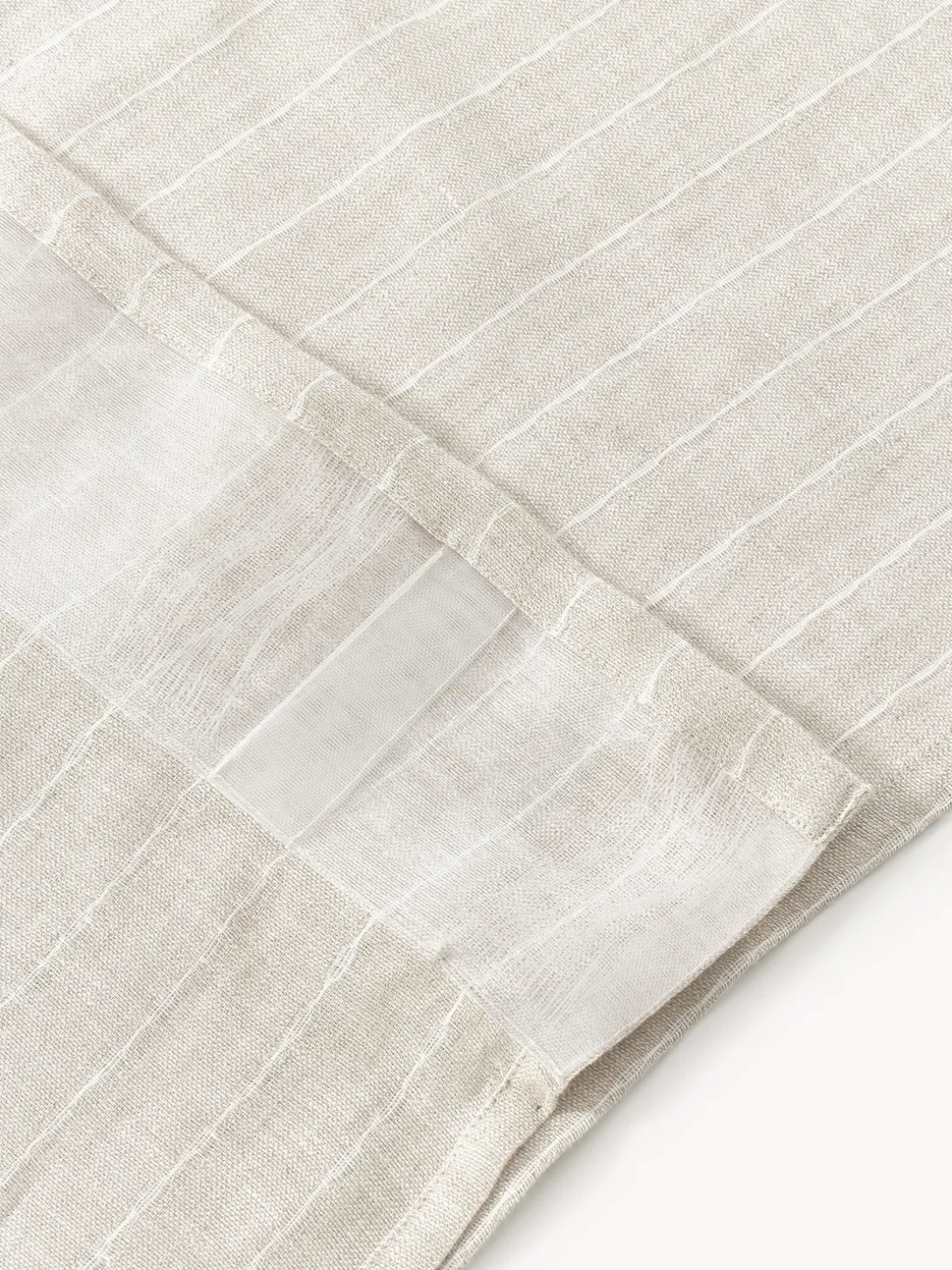 Cortinas semitransparente con cinta de lazo Birch, 2 uds.