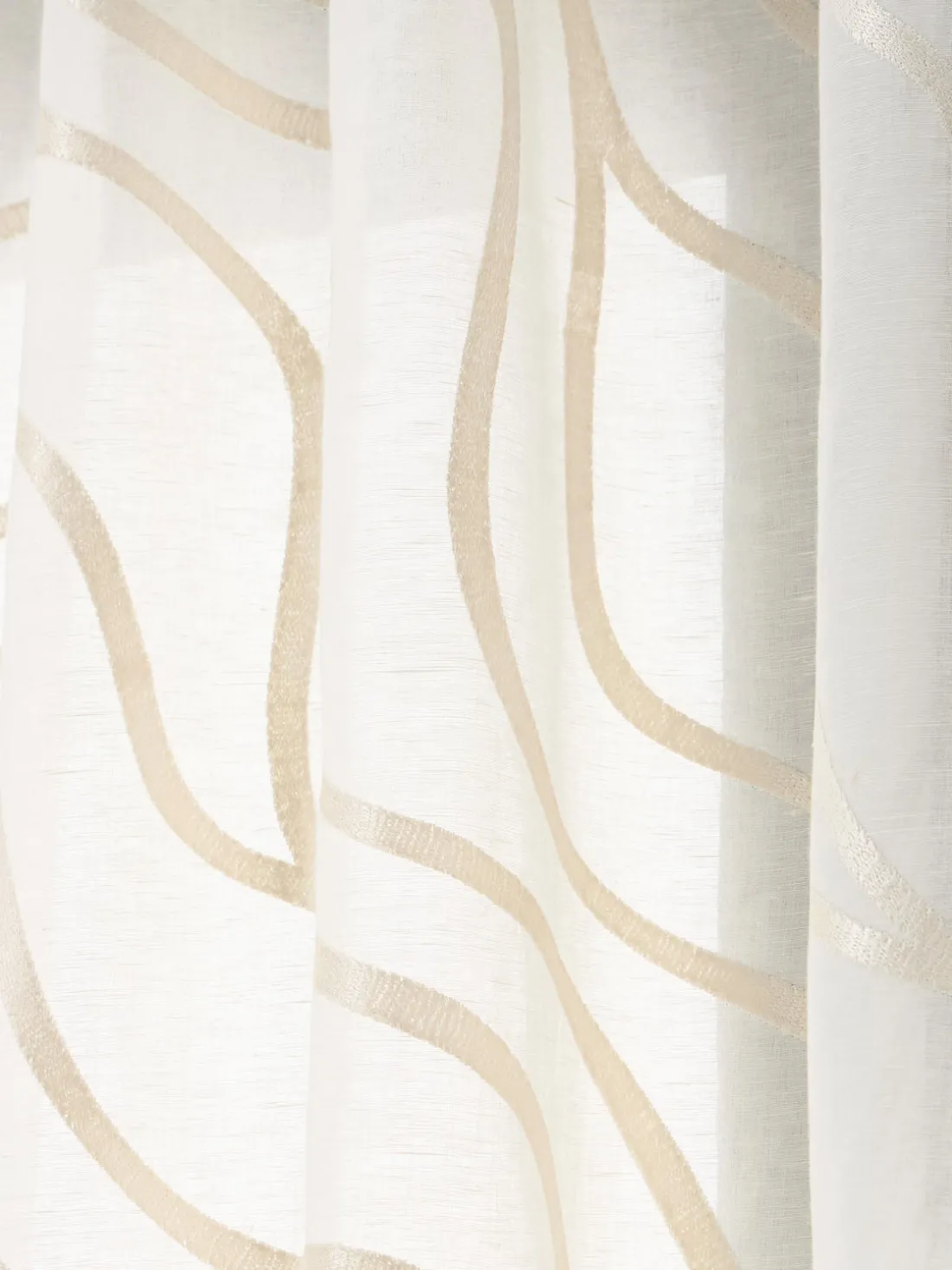 Cortinas semitransparentes con lazos Lidia, 2 uds.