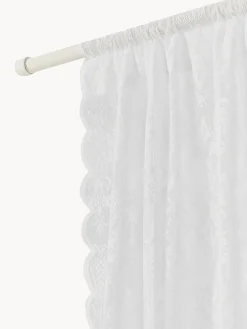 Cortinas transparentes con dobladillo Lacina, 2 uds.