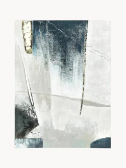 Cuadro en lienzo pintado a mano Golden Blue I