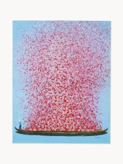 Cuadro en lienzo pintado Flower Boat