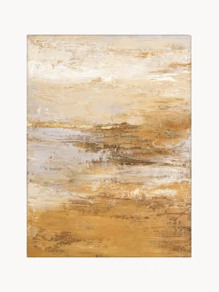 Cuadro en lienzo pintado a mano Hydrate, marco de madera