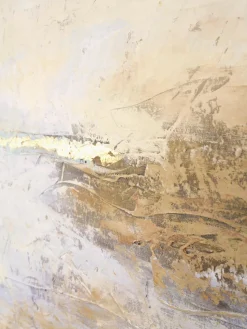 Cuadro en lienzo pintado a mano Hydrate, marco de madera