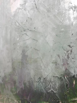 Cuadro en lienzo pintado a mano New Story, marco de madera