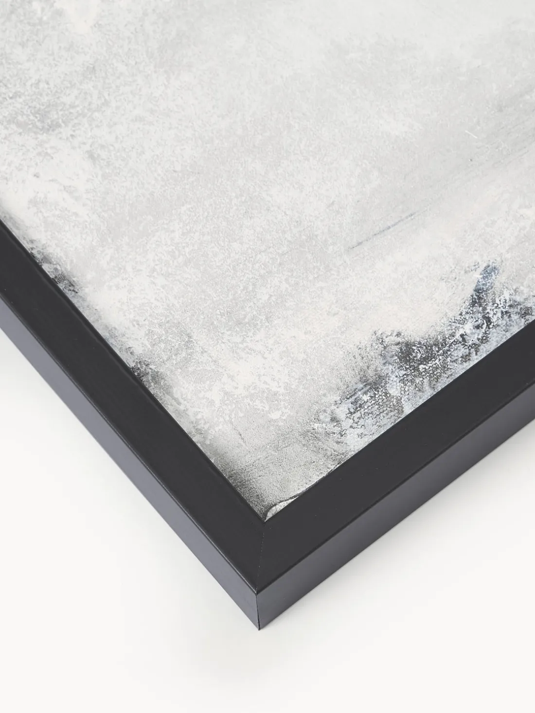 Cuadro en lienzo pintado a mano Simple Living, marco de madera