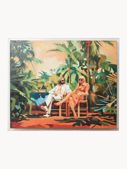 Cuadro en lienzo pintado a mano con marco de madera Higher