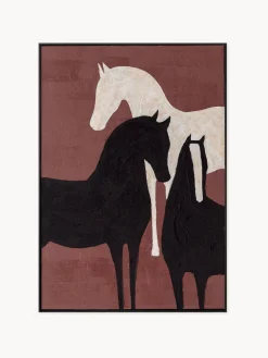 Cuadro en lienzo pintado a mano Blend, marco de madera