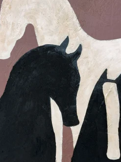 Cuadro en lienzo pintado a mano Blend, marco de madera