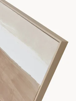 Cuadro en lienzo pintado a mano Desert Echo, marco de madera