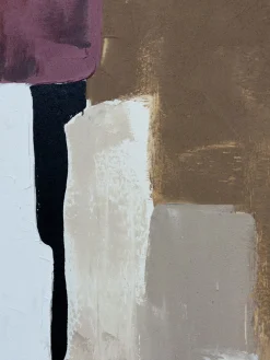 Cuadro en lienzo pintado a mano Desert Echo, marco de madera