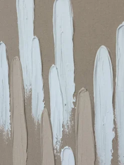 Cuadro en lienzo pintado a mano Upside, marco de madera