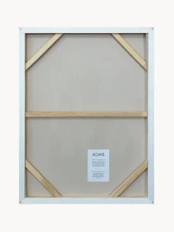 Cuadro en lienzo pintado a mano Upside, marco de madera