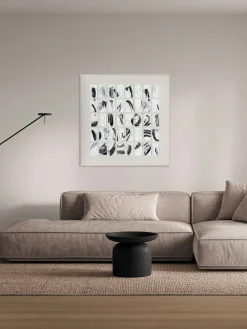 Cuadro en lienzo pintado a mano Peirce, marco de madera