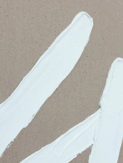 Cuadro en lienzo pintado a mano Cross, marco de madera