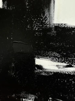 Cuadro en lienzo pintado a mano con marco de madera Omaggio A Kline