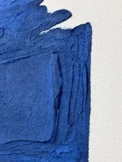 Cuadro en lienzo pintado a mano Snorkel Blue, marco de madera