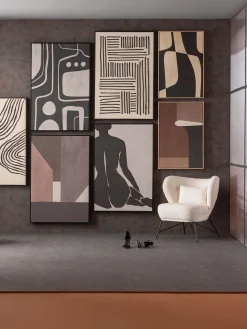 Cuadro en lienzo pintado a mano Line