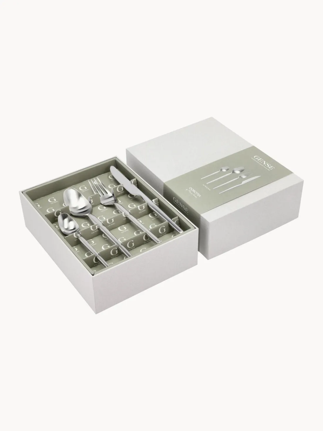 Cubertería satinada Dorotea, 4 comensales (16 pzas.)