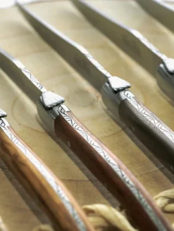 Cuchillos artesanales satinados Essentiel, 6 uds.