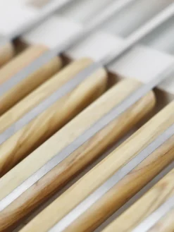 Cuchillos de mesa artesanales satinados Le Thiers Elegance, 6 uds.