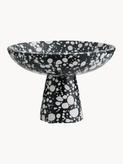 Cuenco con pie Nusa - negro/blanco