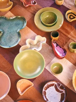 Cuenco de servir artesanal de gres Shell