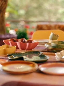 Cuenco de servir artesanal de gres Shell