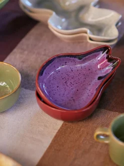 Cuenco de servir artesanal de gres Shell