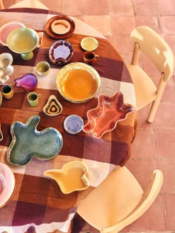 Cuenco de servir artesanal de gres Shell