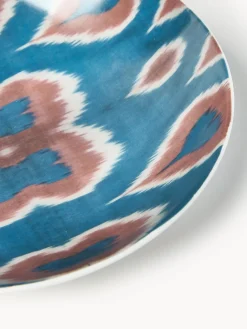 Cuenco de servir artesanal de porcelana Ikat
