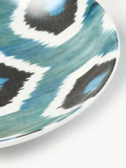 Cuenco de servir artesanal de porcelana Ikat