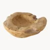 Cuenco decorativo grande de madera de teca Unikat