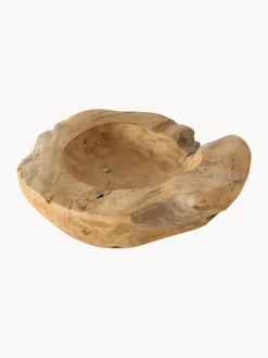 Cuenco decorativo grande de madera de teca Unikat