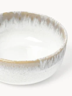 Cuencos artesanales con esmalte reactivo Danza, 4 uds.