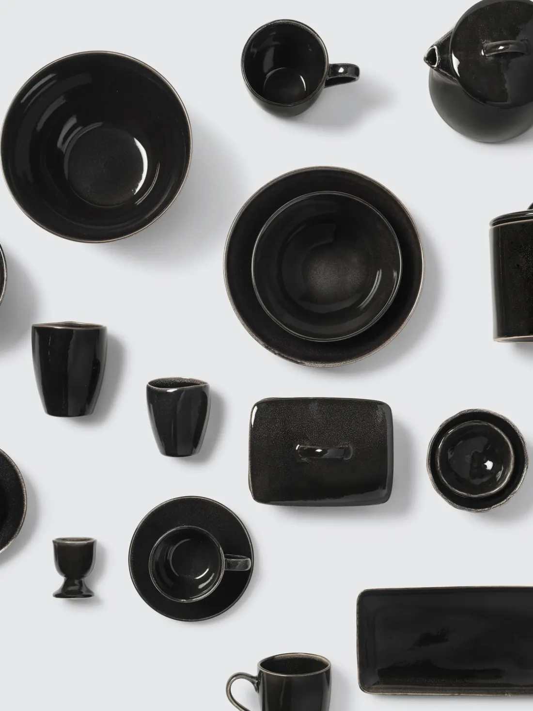 Cuencos artesanales Nordic Coal, 4 uds.