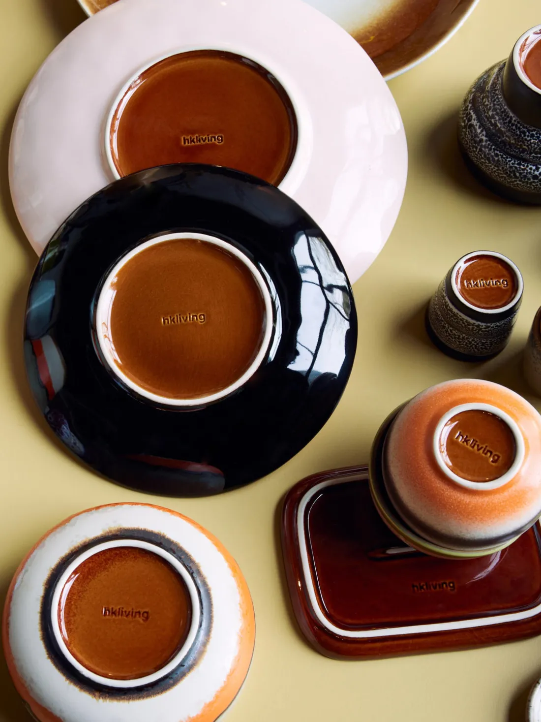 Cuencos pequeños pintados a mano 70's, 4 uds.