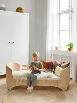 Cuna de madera con extensión a cama infantil Leander Classic, 70 x 150 cm