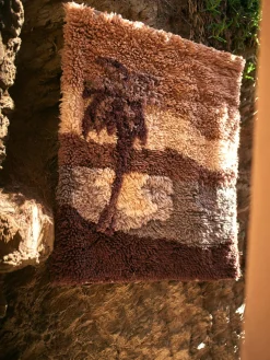 Decoración de pared artesanal de lana Sunrise