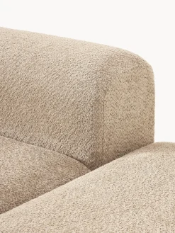 Diván modular de borreguillo bouclé con reposapiés Natalie