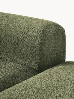 Diván modular de borreguillo bouclé con reposapiés Natalie