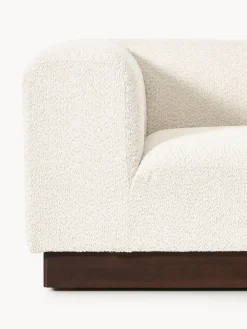 Diván modular de borreguillo bouclé con reposapiés Natalie