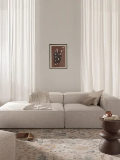 Diván modular en tejido bouclé Lennon