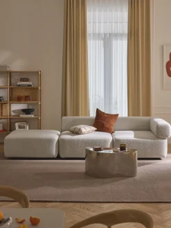 Diván modular en tejido bouclé Anton