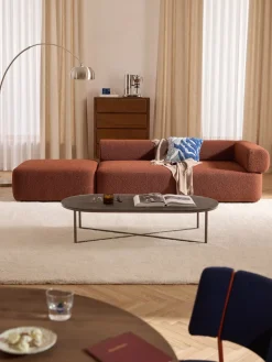 Diván modular en tejido bouclé Anton