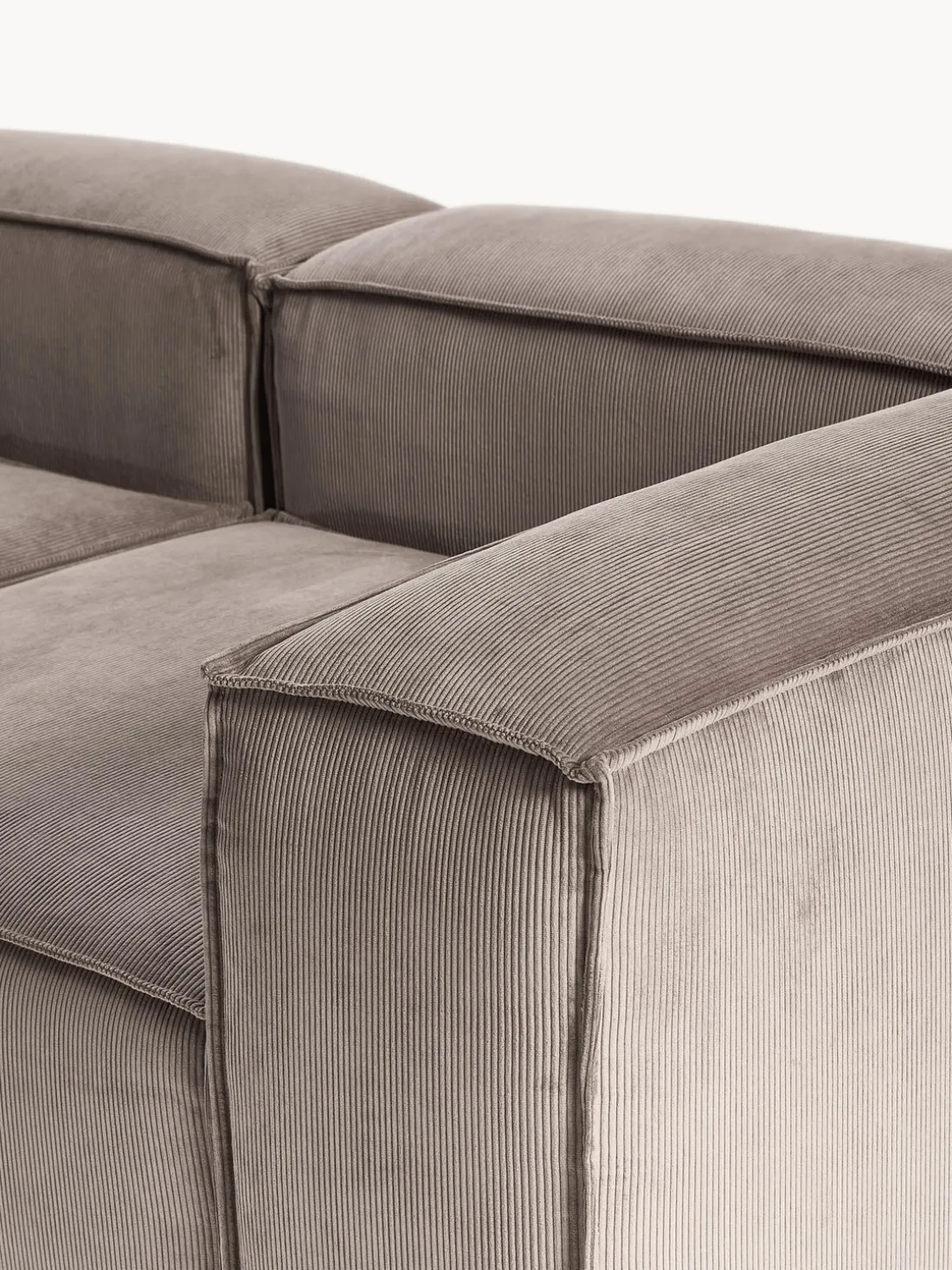 Diván modular grande de pana Lennon