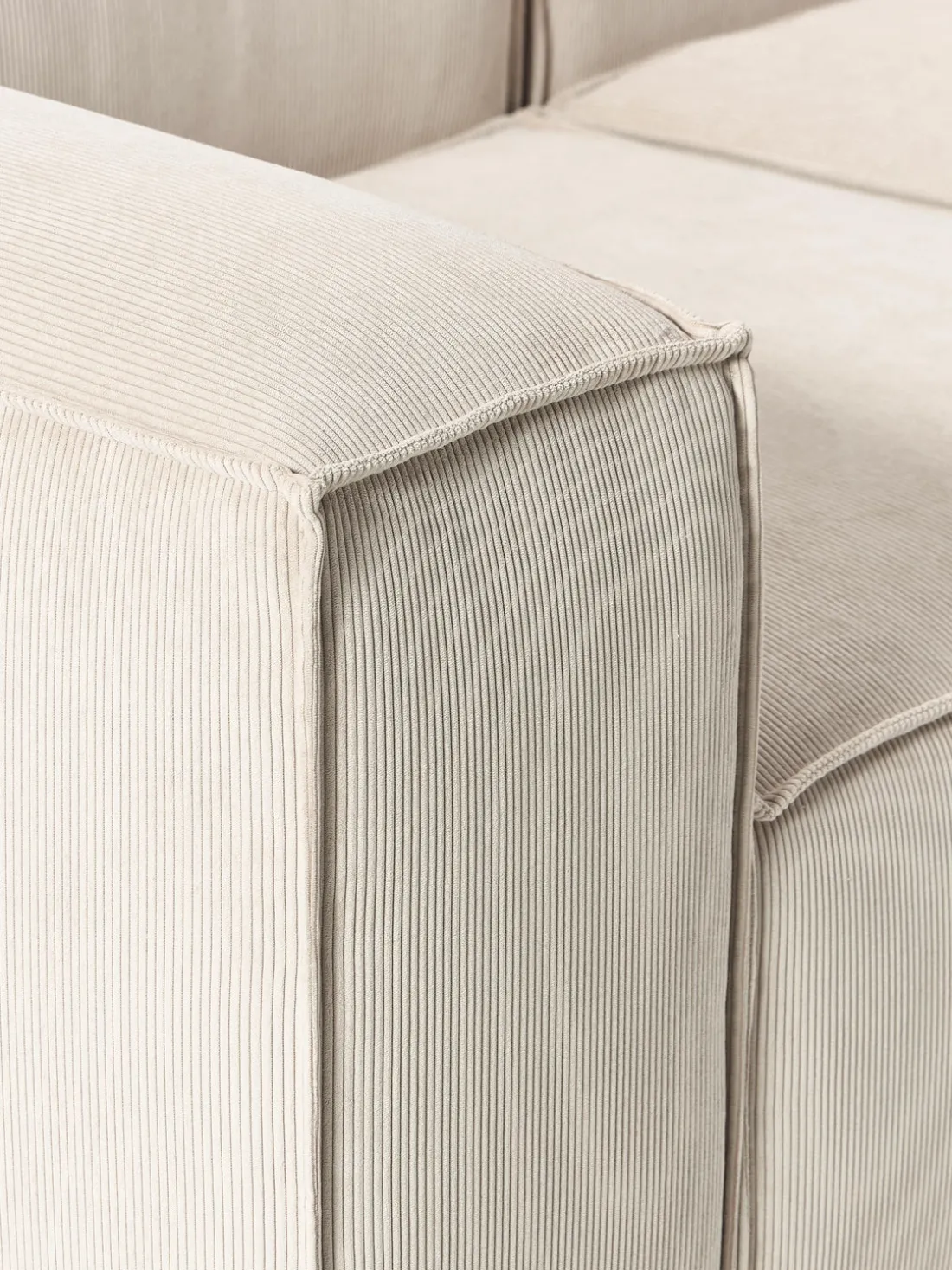 Diván modular grande de pana Lennon