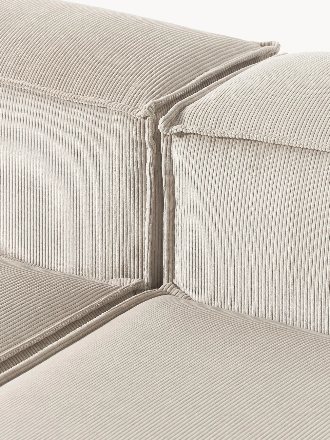 Diván modular grande de pana Lennon