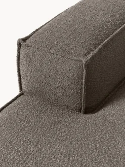 Diván rinconero modular en tejido bouclé Lennon