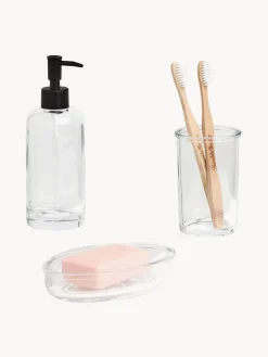 Dosificador de jabón de vidrio Clear