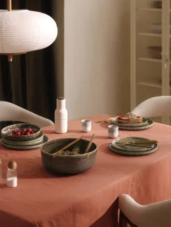 Ensaladera artesanal con esmalte reactivo Danza